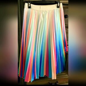 Womens pleated skirt size 1x-2x multicolor